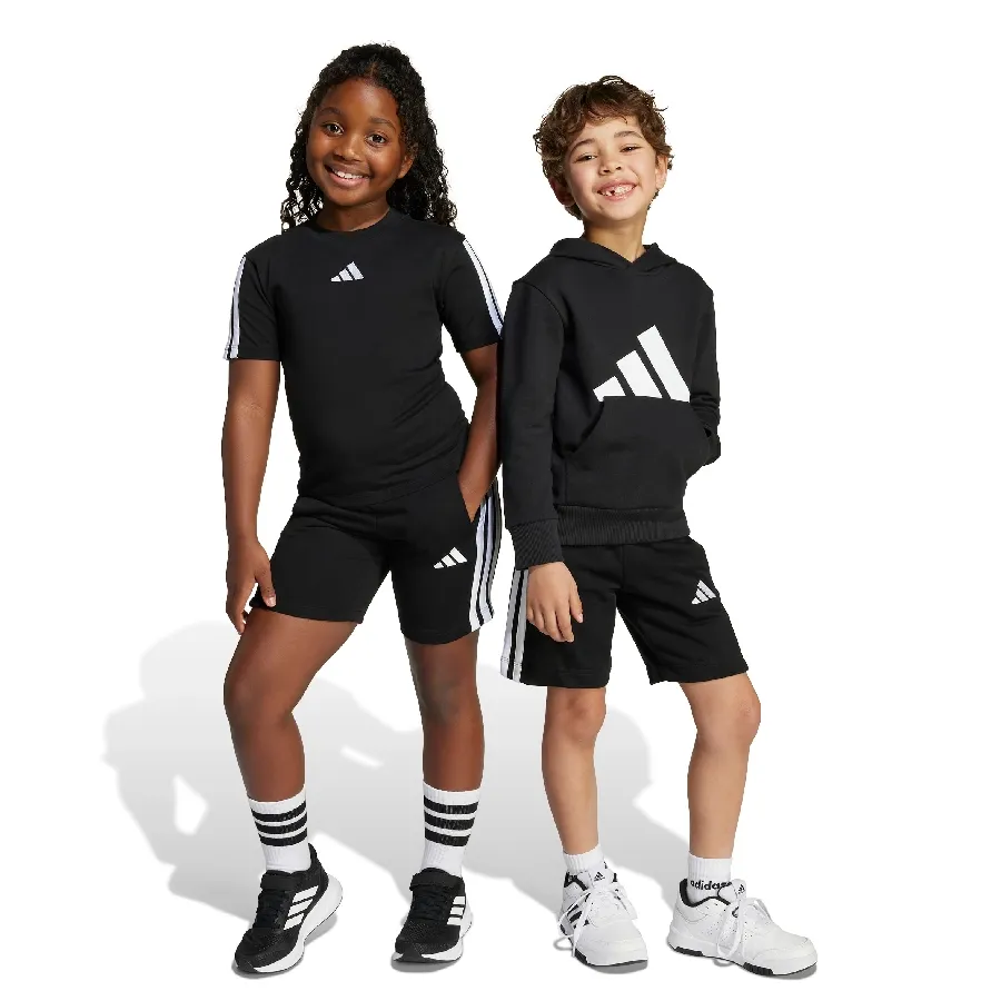 Imagen 2 de 5 de Shorts adidas Essentials Kids-NEGRO/BLANCO