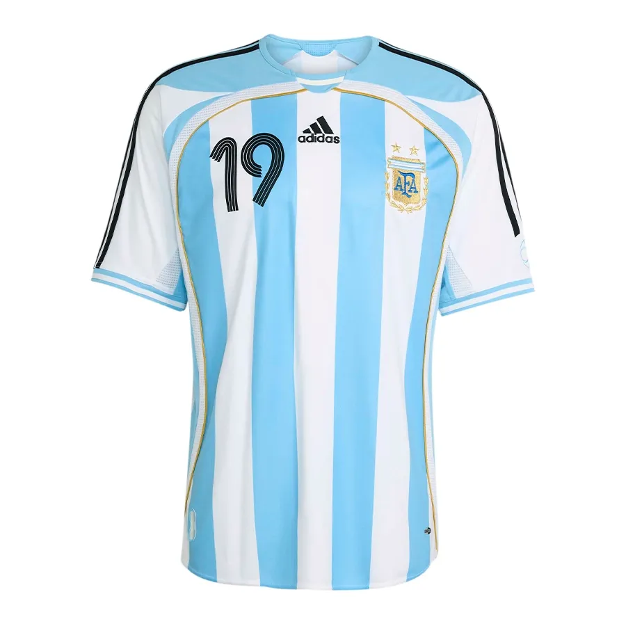 Imagen 5 de 6 de Camiseta adidas Titular Selección Argentina 2006 Messi-BLANCO/CELESTE/NEGRO