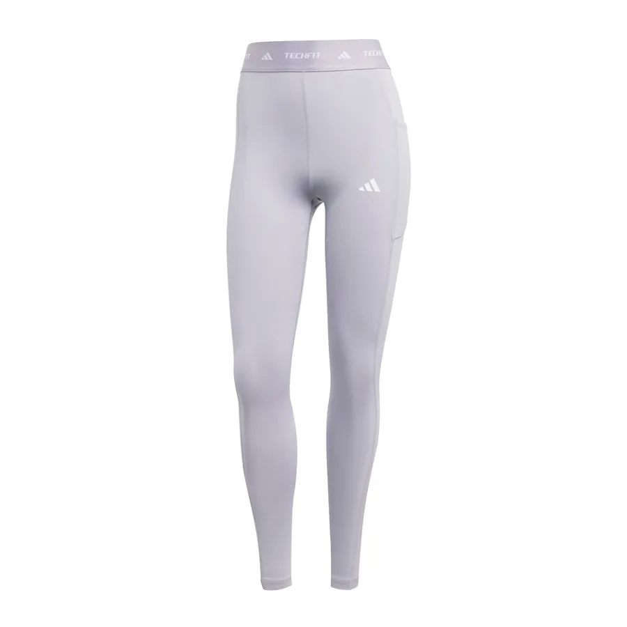 Imagen 4 de 5 de Calza Larga adidas Techfit Stash Pocket-GRIS