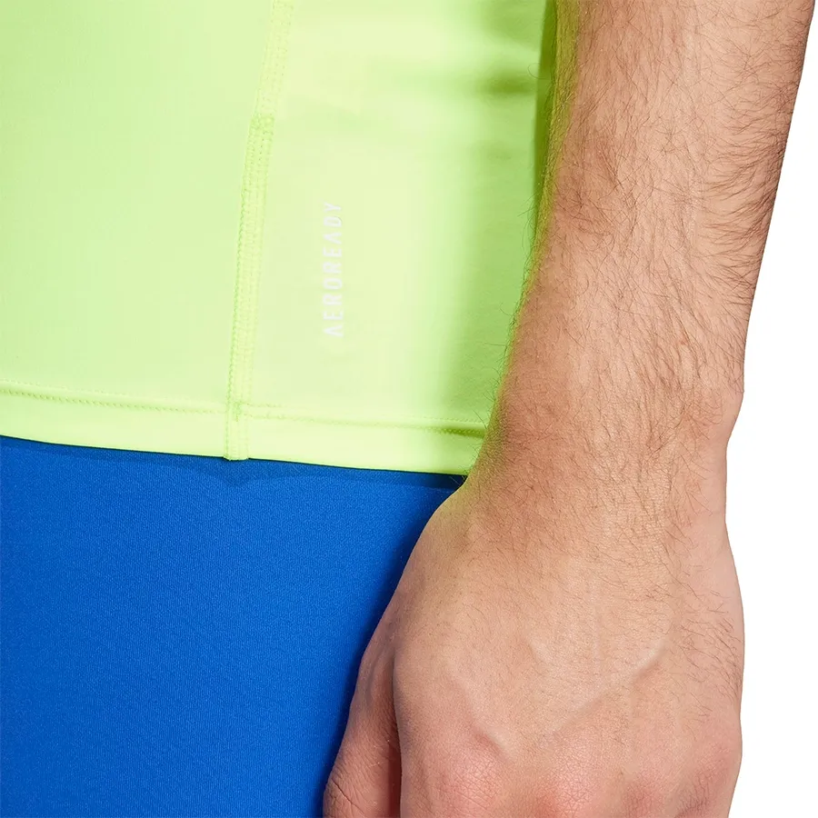 Imagen 3 de 5 de Remera adidas Adizero Essentials Tee-VERDE FLUOR