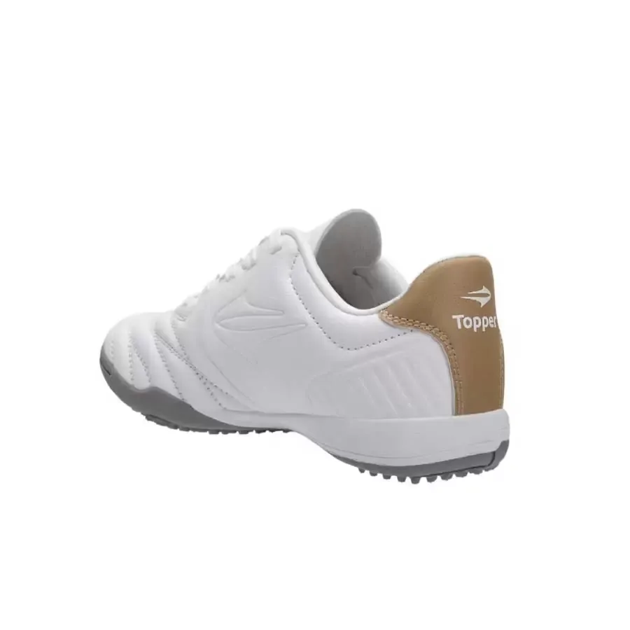 Imagen 1 de 5 de Botines Topper San Ciro V Kids-BLANCO/DORADO