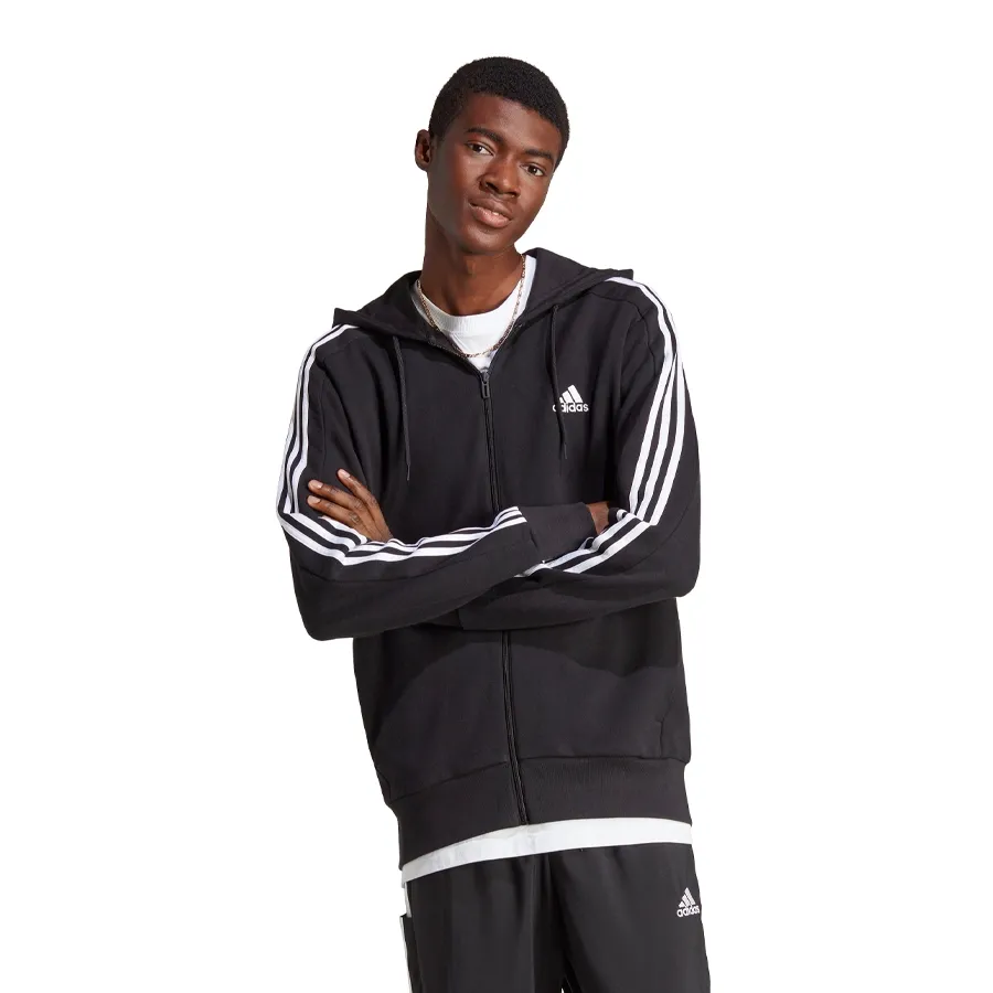 Imagen 0 de 5 de Campera adidas Essentials 3 tiras-NEGRO/BLANCO