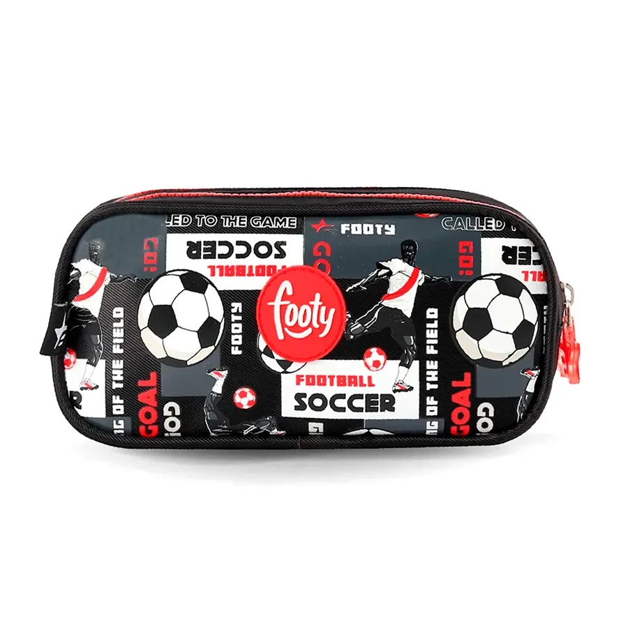 Imagen 1 de 2 de Cartuchera con Led Footy Dynamic Fotball-NEGRO/ROJO/BLANCO