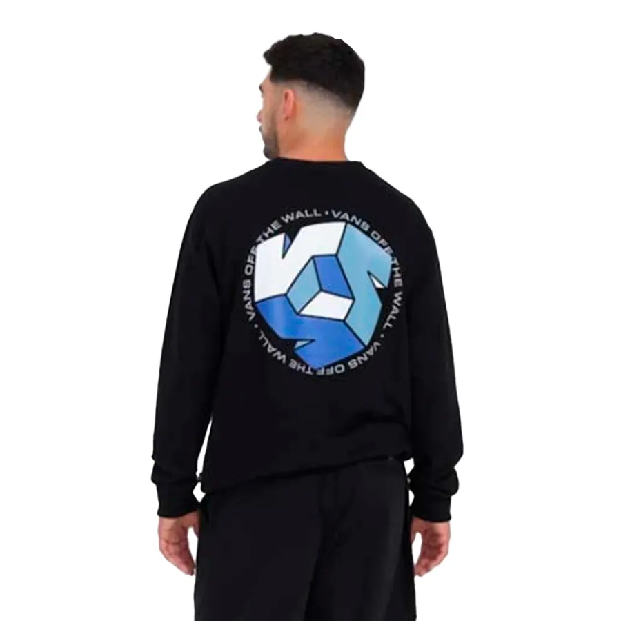 Imagen 1 de 3 de Buzo Vans Cycle V Crew French Terry-NEGRO