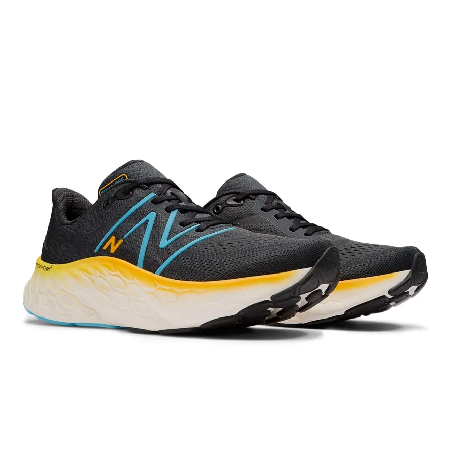 Imagen 2 de 4 de Zapatillas New Balance Fresh Foam X More v4-NEGRO/CELESTE/AMARILLO