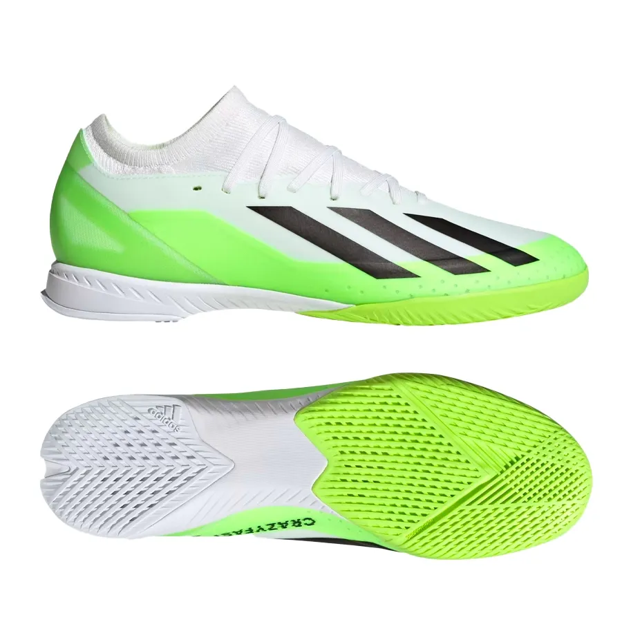 Imagen 2 de 10 de Botines adidas X Crazyfast.3-BLANCO/VERDE FLUOR/NEGRO