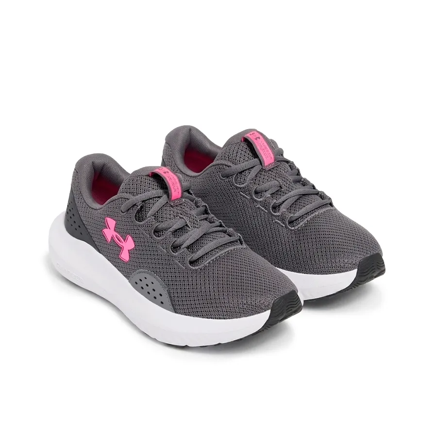 Imagen 1 de 4 de Zapatillas Under Armour Charged Surge 4-GRIS/BLANCO/ROSA
