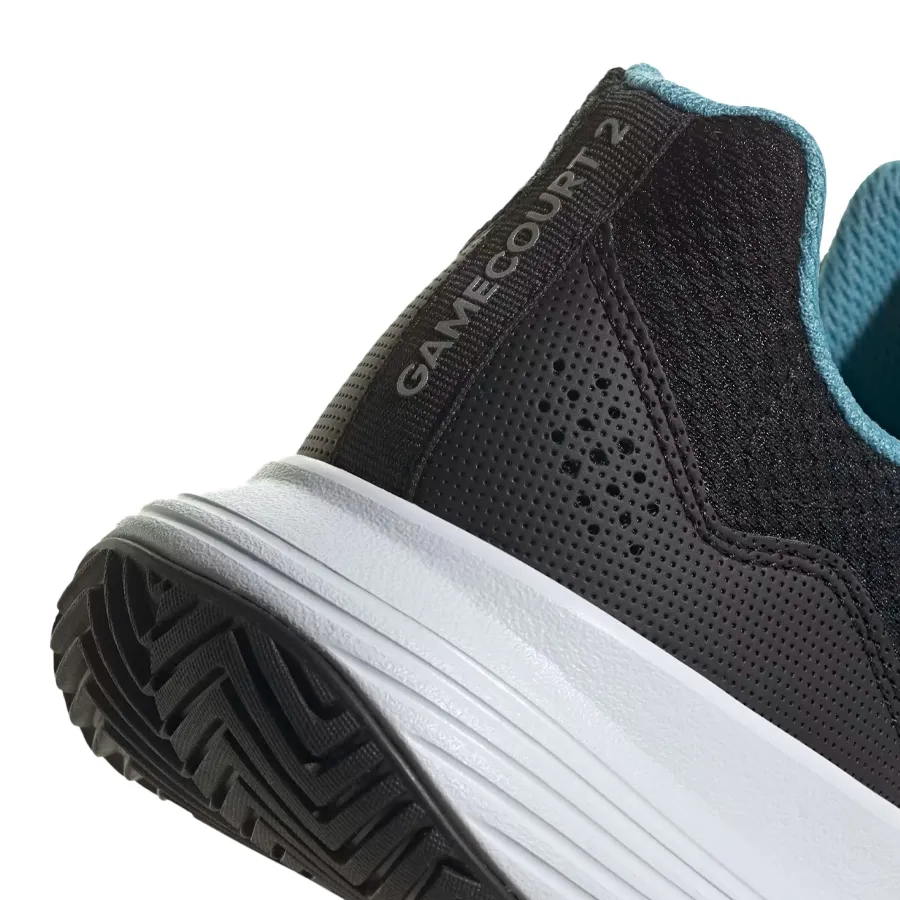 Imagen 5 de 6 de Zapatillas adidas Gamecourt 2-NEGRO/PLATA/CELESTE