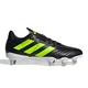 botines-adidas-de-rugby-kakari-terreno-suave-NEGRO/VERDE FLUOR/BLANCO