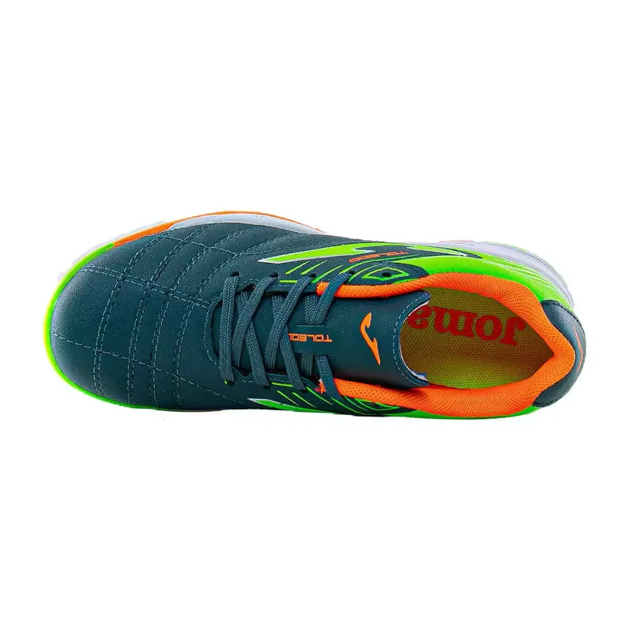 Imagen 1 de 5 de Botines Joma Toledo Jr Id V2-VERDE/VERDE FLUOR/NARANJA FLUOR