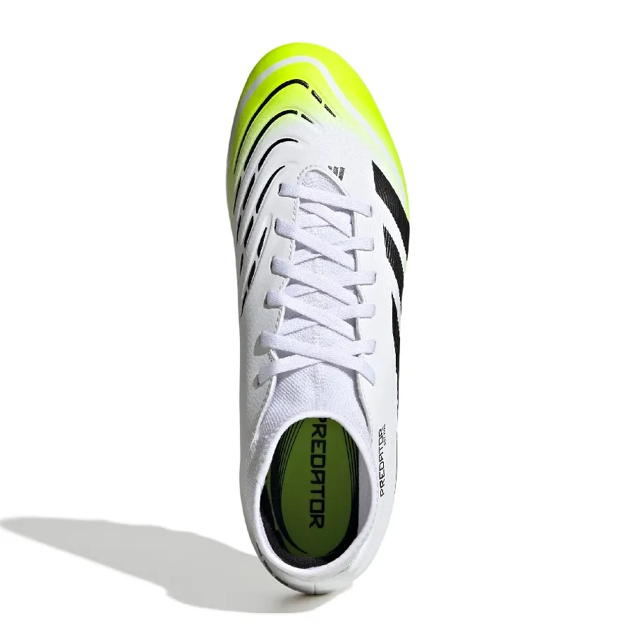 Imagen 3 de 7 de Botines adidas Predator Club Sock Fg-BLANCO/VERDE FLUOR/NEGRO