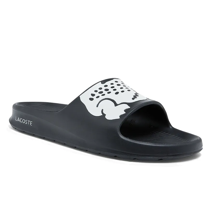 Imagen 1 de 6 de Ojotas Lacoste Croco Bloom Slide-NEGRO/BLANCO