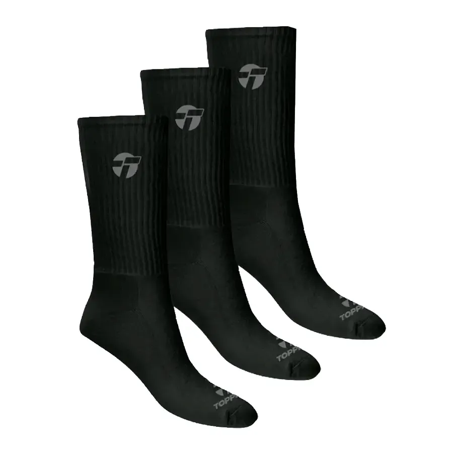Imagen 0 de 1 de Medias Topper Pack X3 Caña Alta-NEGRO