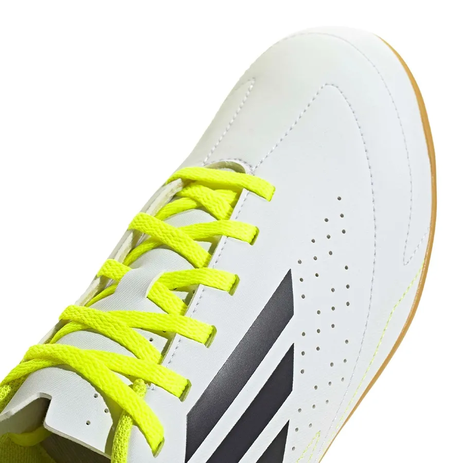 Imagen 5 de 7 de Botines adidas Deportivo III In-BLANCO/NEGRO/AMARILLO FLUOR