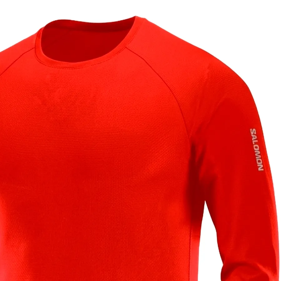 Imagen 1 de 2 de Remera Salomon Predict Ls Tee-ROJO