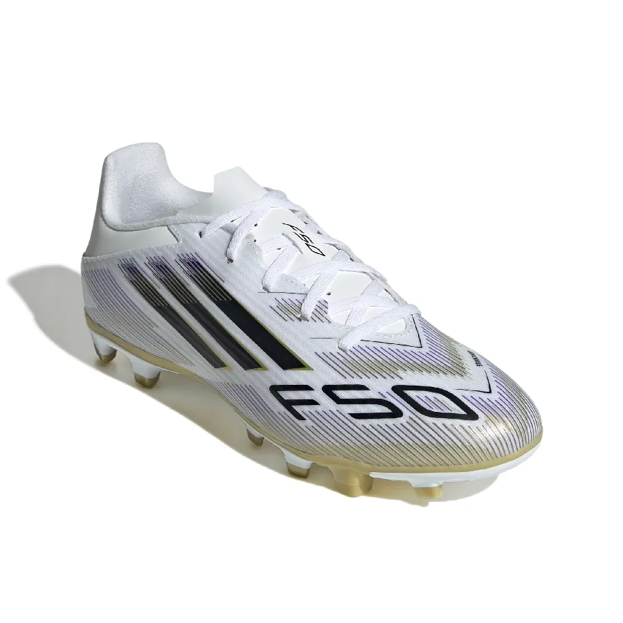 Imagen 1 de 7 de Botines adidas F50 Club Fg-BLANCO/NEGRO/DORADO