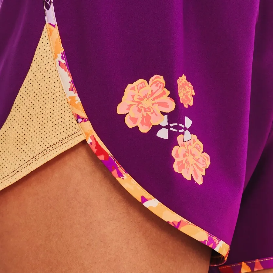 Imagen 8 de 10 de Shorts Under Armour Fly By Elite-VIOLETA/NARANJA