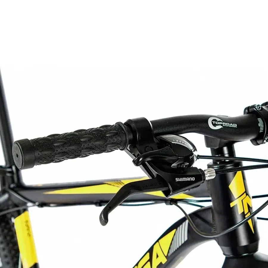 Imagen 2 de 5 de Bicicleta TopMega Mtb Regal R29 21V-NEGRO/AMARILLO