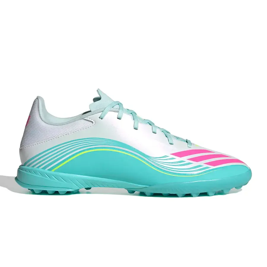Imagen 0 de 7 de Botines adidas F50 Messi League Tf-BLANCO/TURQUESA/FUCSIA