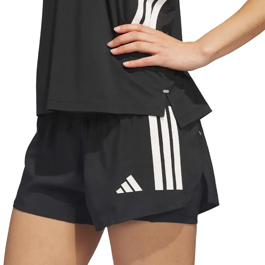 Imagen 3 de 5 de Short adidas Adi365 2I1 Sh-NEGRO/BLANCO