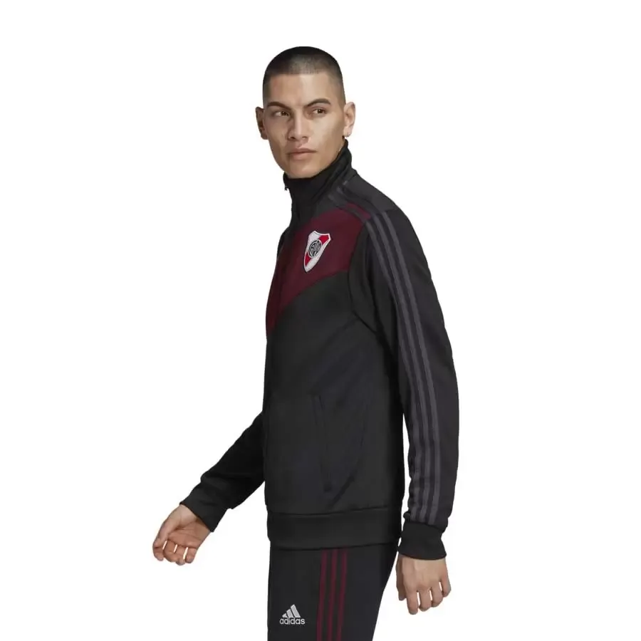 Imagen 1 de 6 de Campera adidas River Plate 3 S Trk Top-NEGRO/BORDO