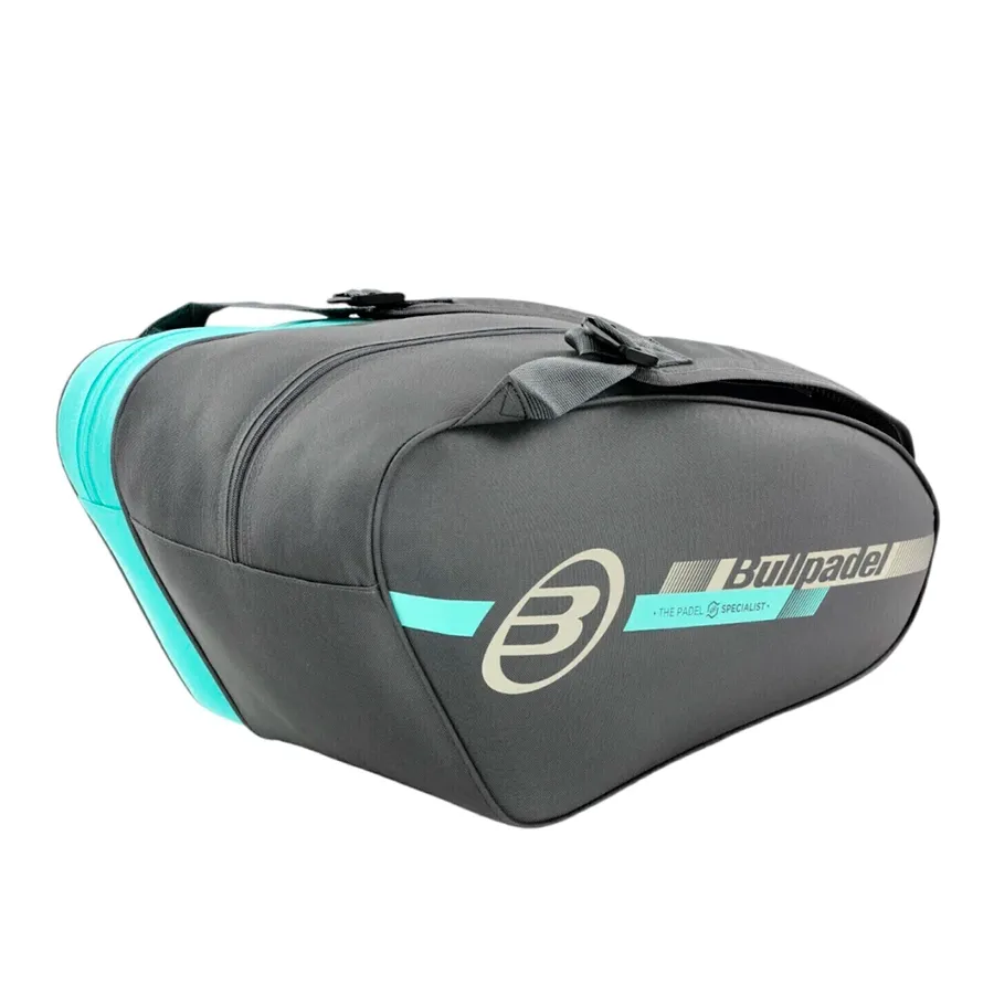 Imagen 2 de 5 de Bolso paletero tour-GRIS/TURQUESA