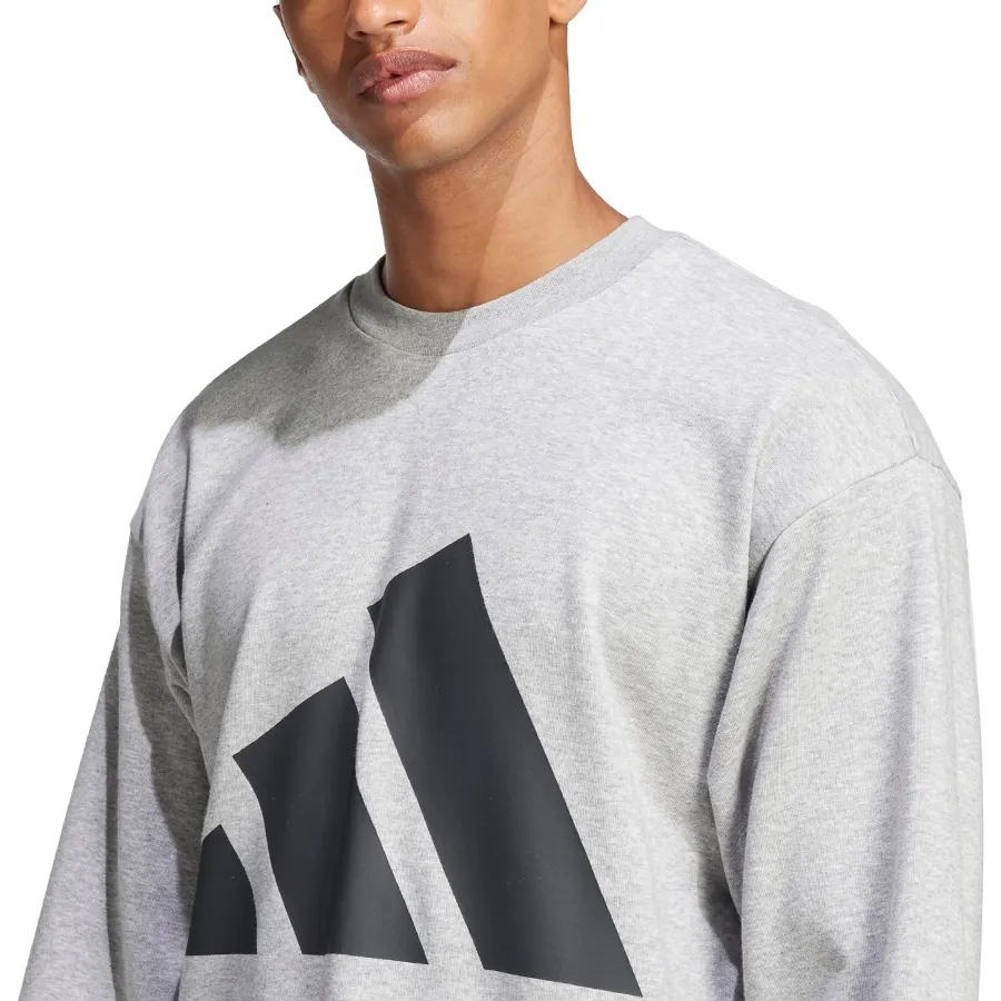 Imagen 3 de 6 de Buzo adidas Essentials Big Logo French Terry-GRIS/NEGRO