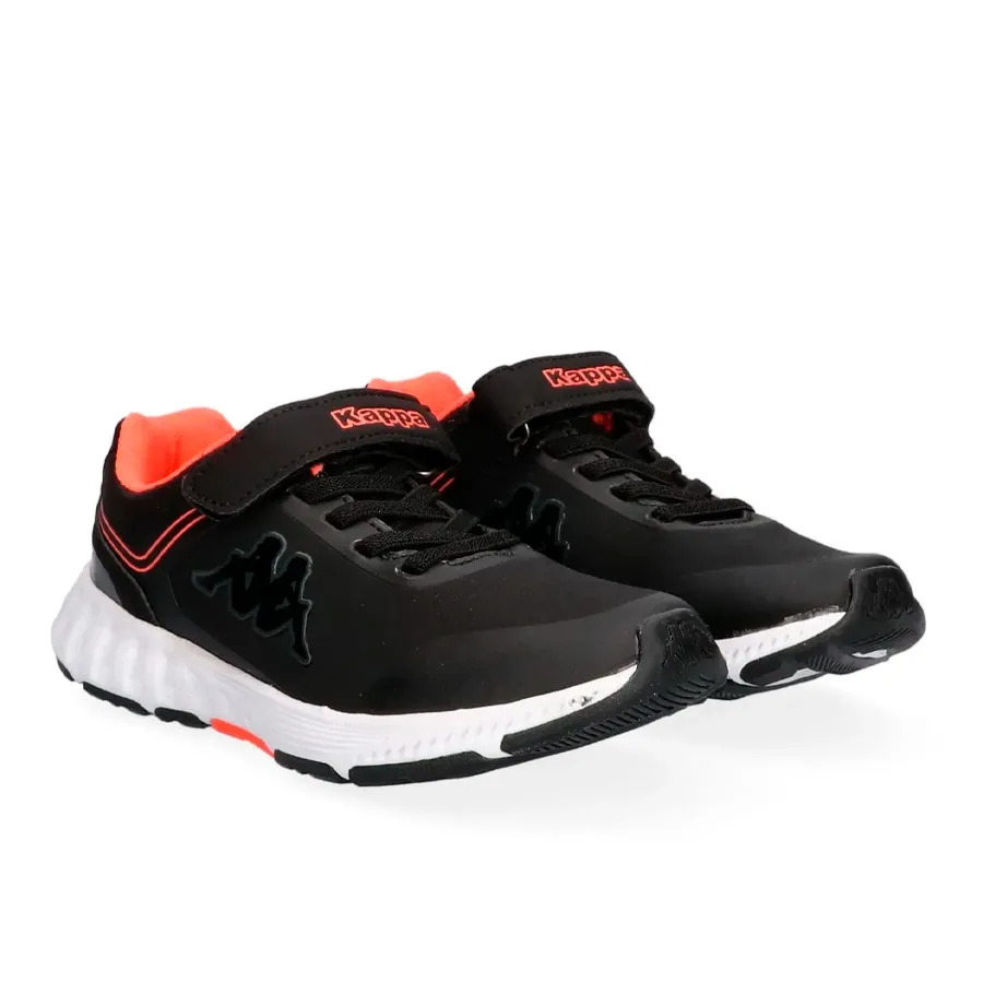 Imagen 2 de 6 de Zapatillas Kappa Logo Fasterpu Kid-NEGRO/CORAL FLUOR