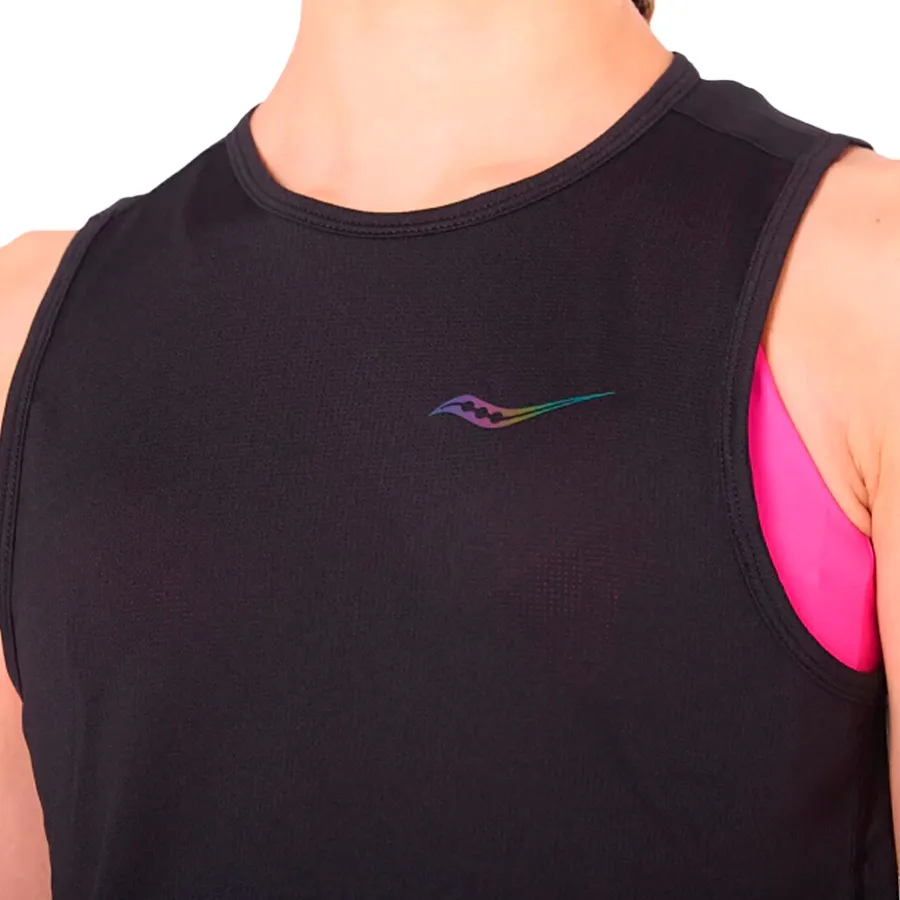 Imagen 2 de 4 de Musculosa Saucony Stopwatch Crop Tank-NEGRO