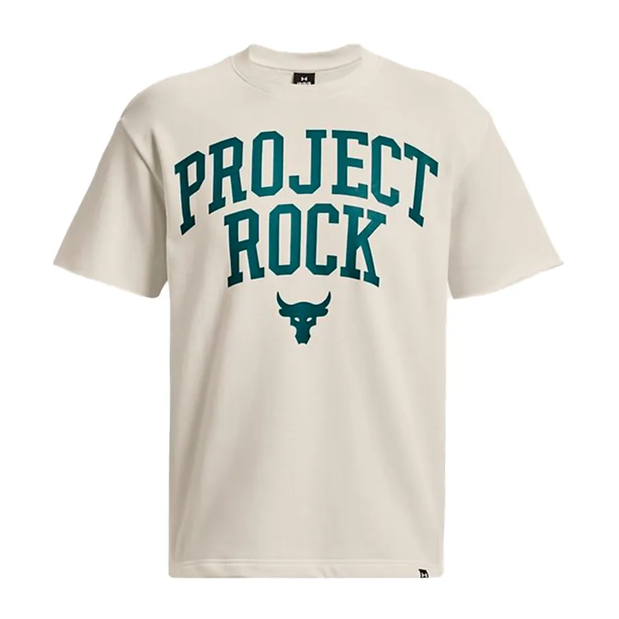 Imagen 0 de 4 de Remera Under Armour Project Rock Heavyweight Terry-BLANCO