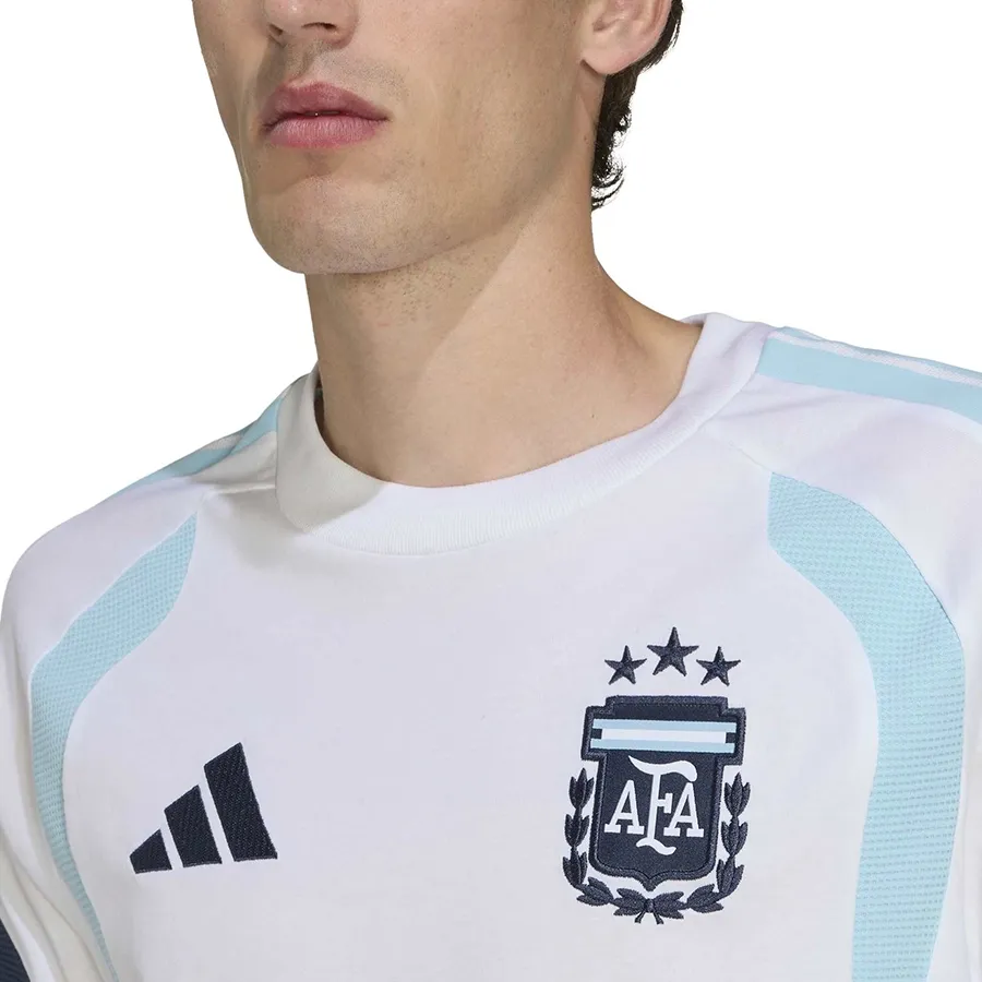 Imagen 2 de 4 de Remera adidas de entrenamiento tiro selección argentina 26-BLANCO/AZUL