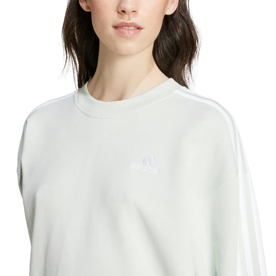 Imagen 2 de 5 de Buzo adidas Essentials 3 Stripes-VERDE AGUA/BLANCO