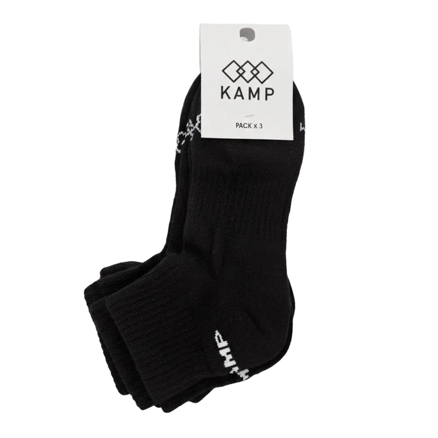 Imagen 2 de 3 de Medias Kamp Quarter Tripack-NEGRO