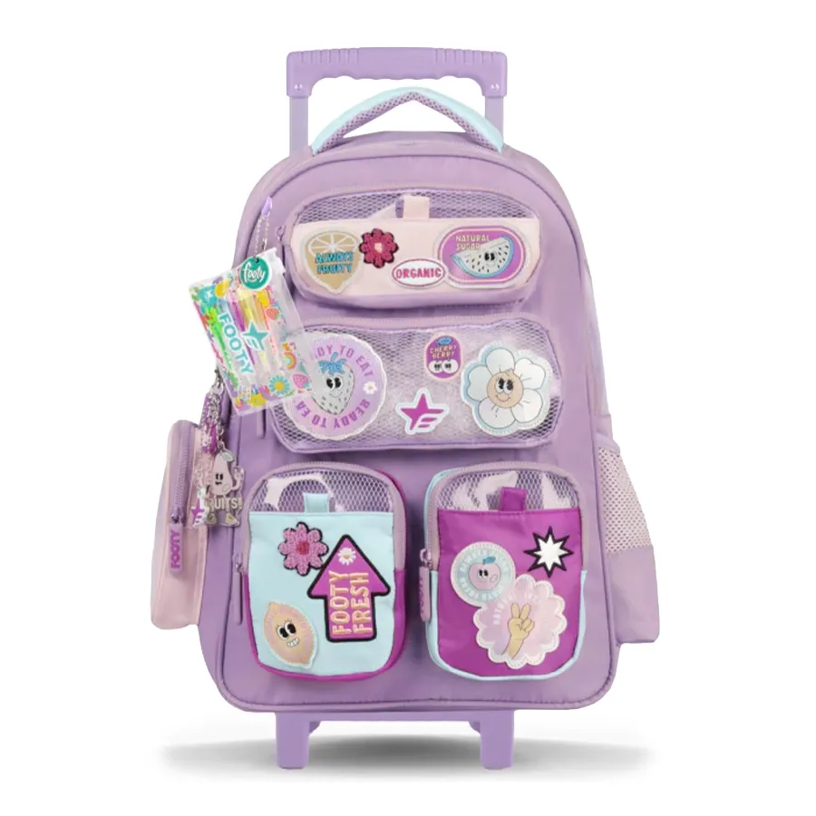 Imagen 0 de 2 de Mochila Footy C/Carro 18" Wonder Pockets-LILA