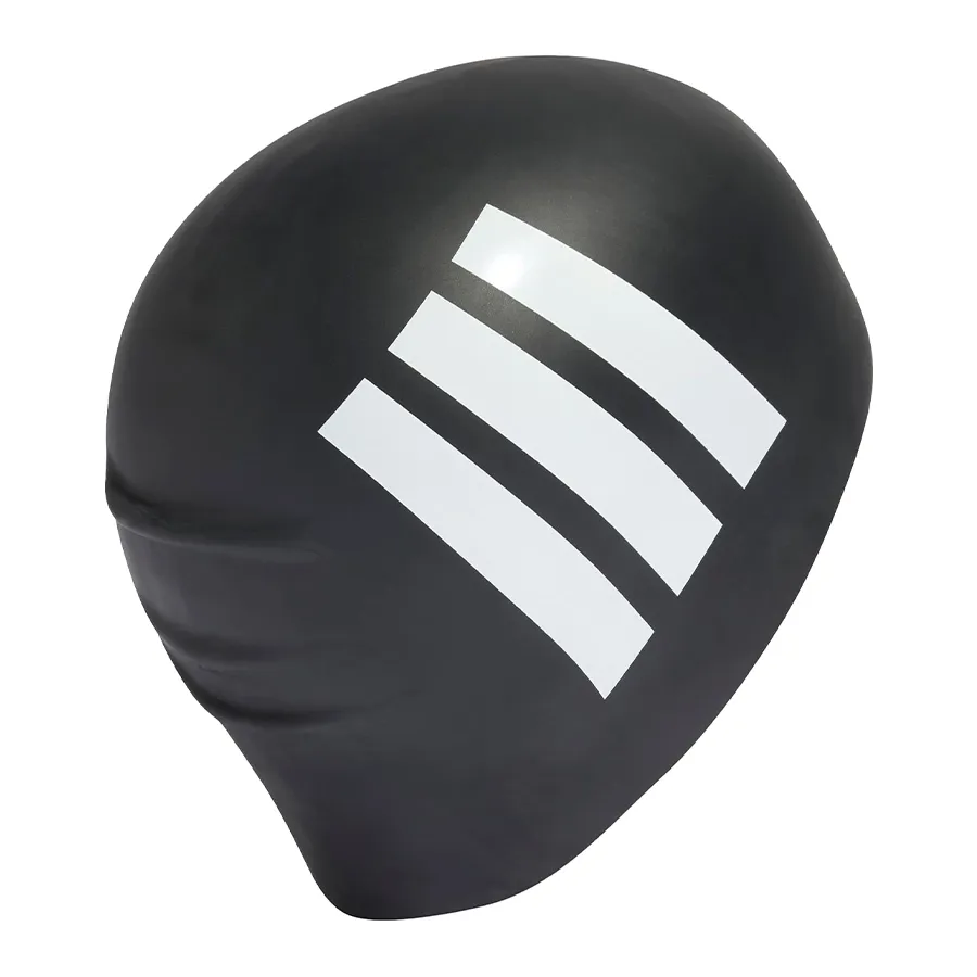Imagen 1 de 4 de Gorro adidas De Natacion 3 Stripes-NEGRO