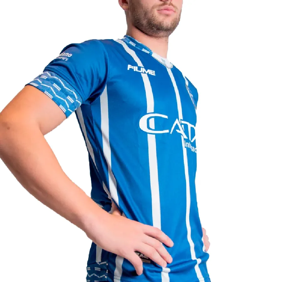 Imagen 1 de 5 de Camiseta Fiume Sport Oficial Competition Godoy Cruz T. 2025-AZUL/BLANCO