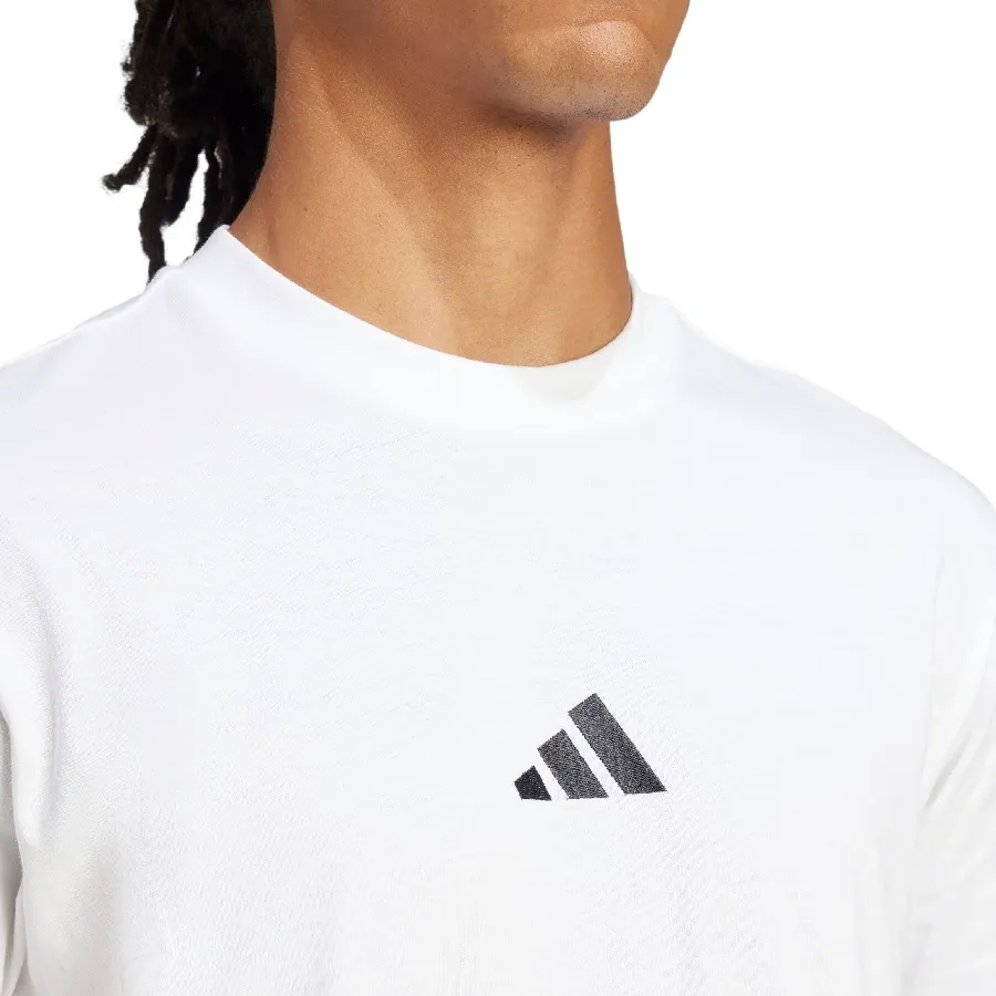 Imagen 3 de 5 de Remera adidas Essentials Small Logo Single-BLANCO
