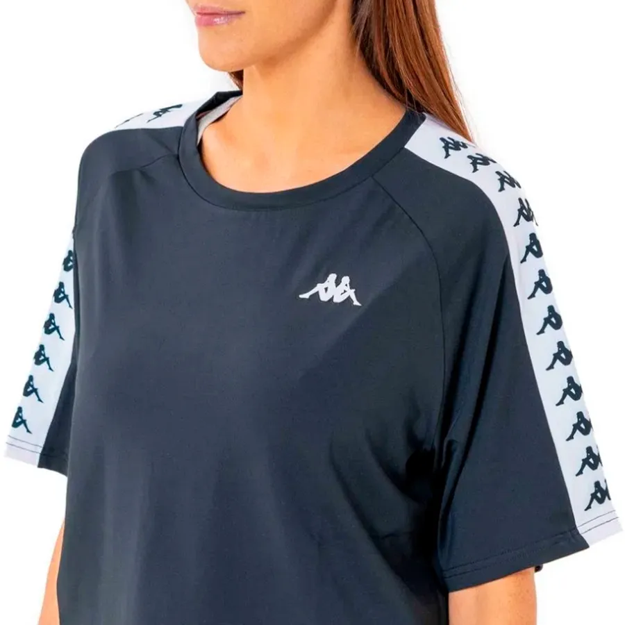 Imagen 4 de 5 de Remera Kappa 222 Banda Atum-NEGRO/BLANCO