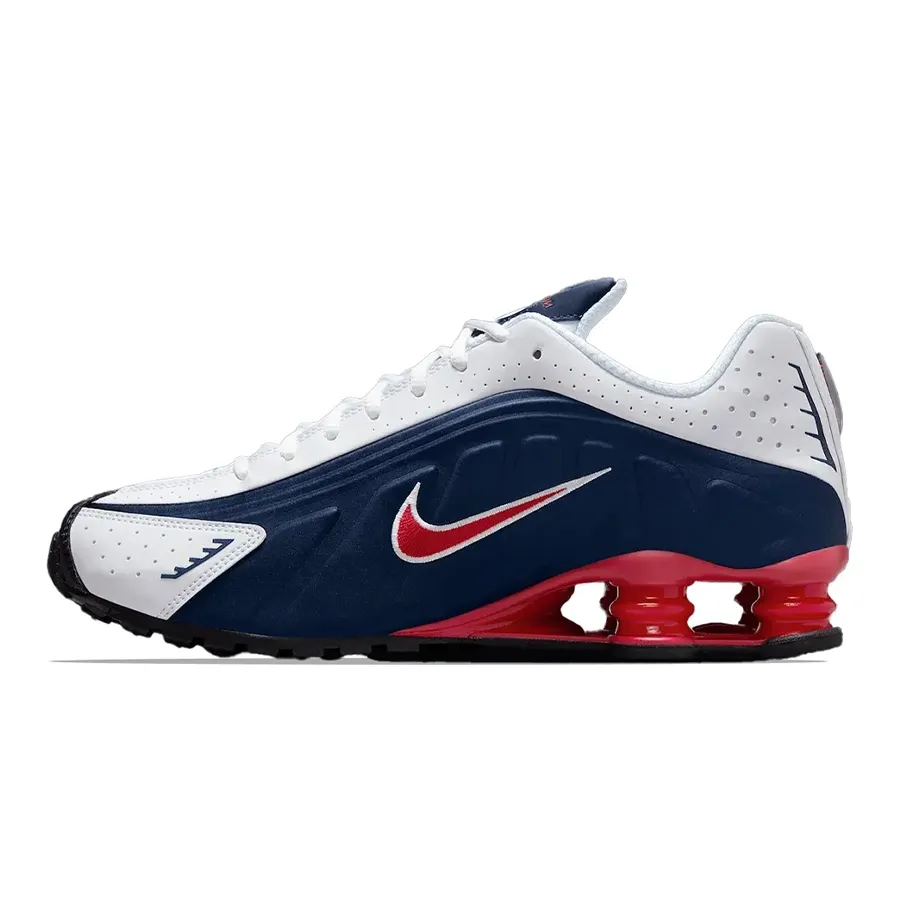 Imagen 2 de 4 de Zapatillas Nike Hombre Shox R4-BLANCO/MARINO/ROJO