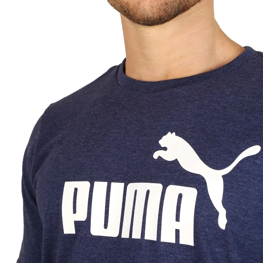 Imagen 2 de 3 de Remera Puma Ess Heather-AZUL/BLANCO