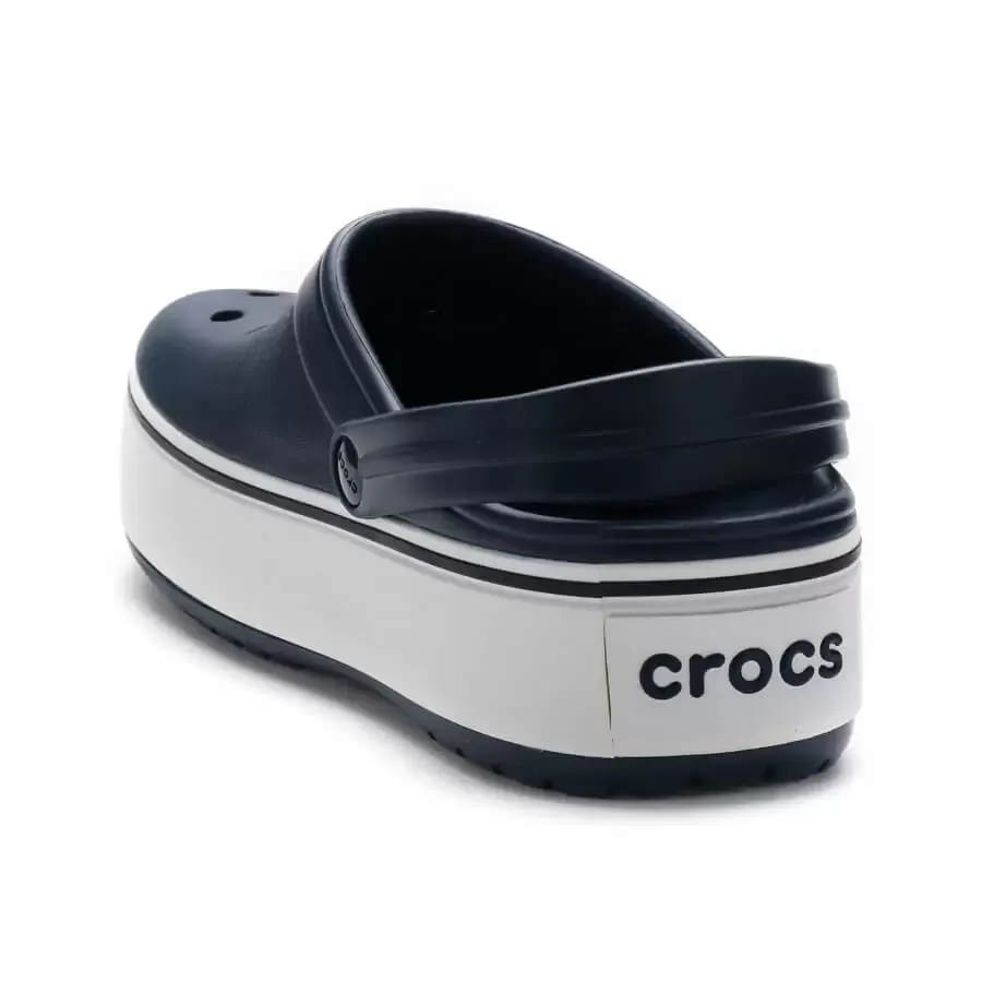 Imagen 2 de 4 de Ojotas Crocs Crocband Platform Clog-MARINO/BLANCO