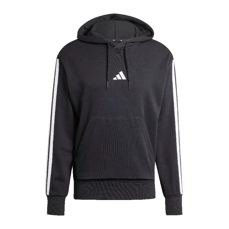 Imagen 1 de 5 de Buzo adidas french terry 3 Stripes Essentials-NEGRO/BLANCO