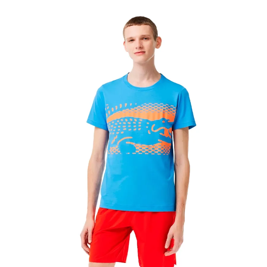 Camisetas Manga Corta Hombre Deporte Camiseta Lacoste Tenis Novak Djokovic  Hombre Azul Algodón Orgánico Camiseta Joma Sin Mangas Hombre