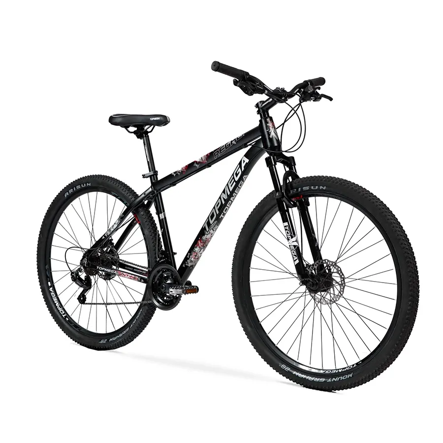 Imagen 1 de 7 de TopMega Mountain Bike Regal Aluminio R29 21vel-NEGRO/BLANCO/GRIS