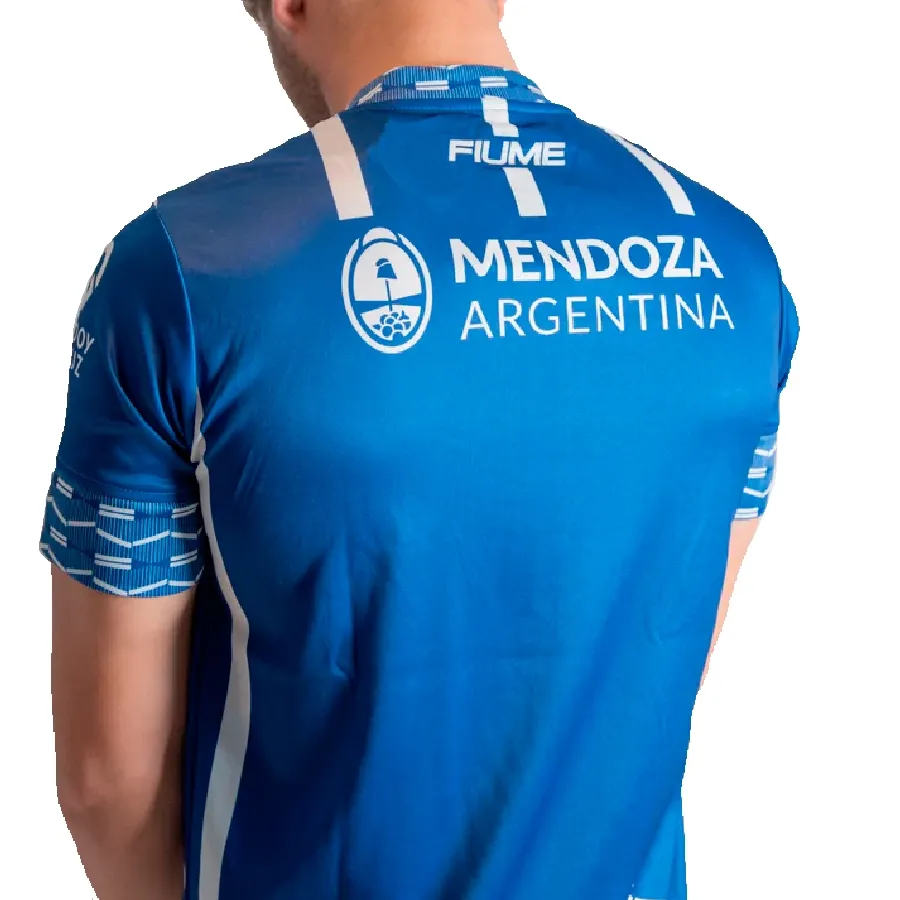 Imagen 2 de 5 de Camiseta Fiume Sport Oficial Competition Godoy Cruz T. 2025-AZUL/BLANCO
