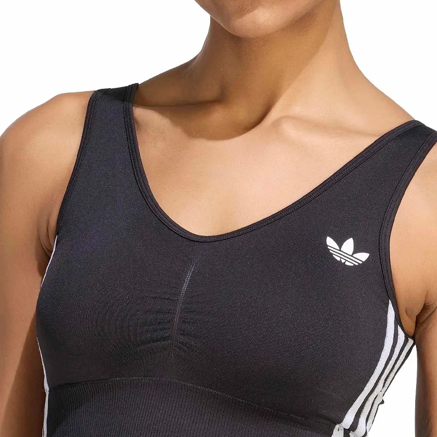Imagen 4 de 6 de Musculosa adidas originals Seamless Essentials 3 Stripes-NEGRO