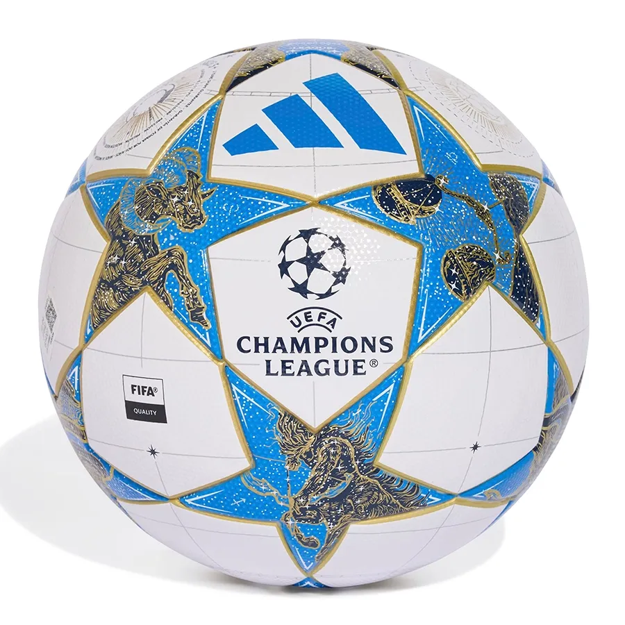 Imagen 2 de 5 de Pelota adidas de la Liga UCL 25/26 fase de liga-BLANCO/TURQUESA/ORO