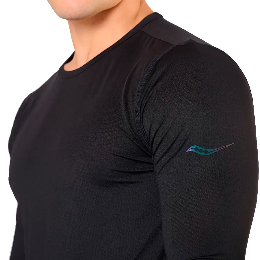 Imagen 2 de 3 de Remera Saucony Stopwatch Long-NEGRO