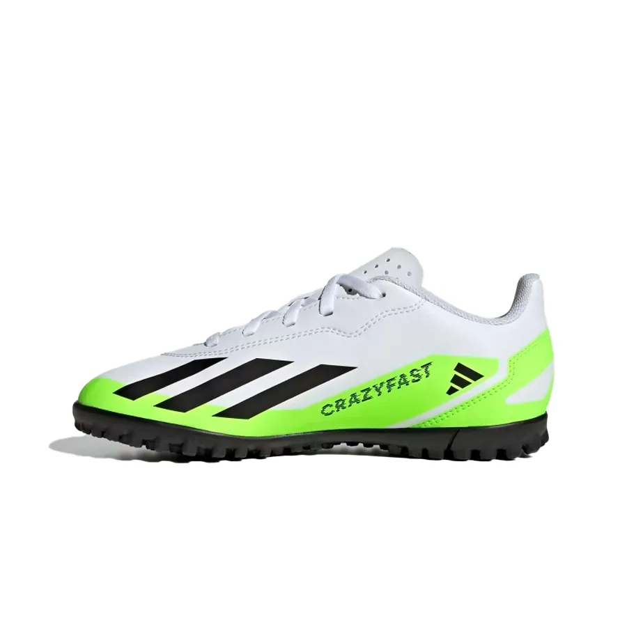 Imagen 1 de 9 de Botines adidas X Crazyfast 4 TF J-BLANCO/VERDE FLUOR/NEGRO