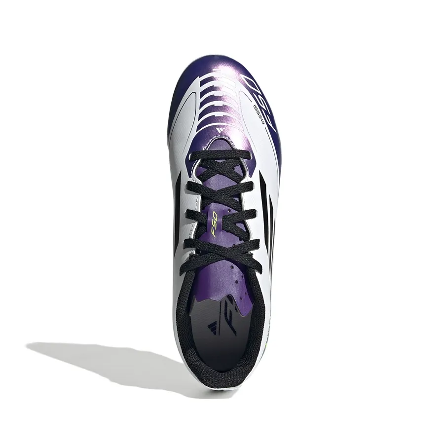 Imagen 3 de 7 de Botines adidas Messi F50 Club Fxg-BLANCO/NEGRO/PURPURA